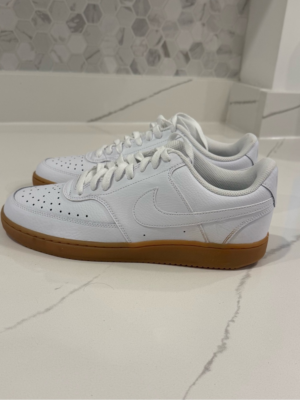 Nike Court Vision Low White Gum Shoes Size 10